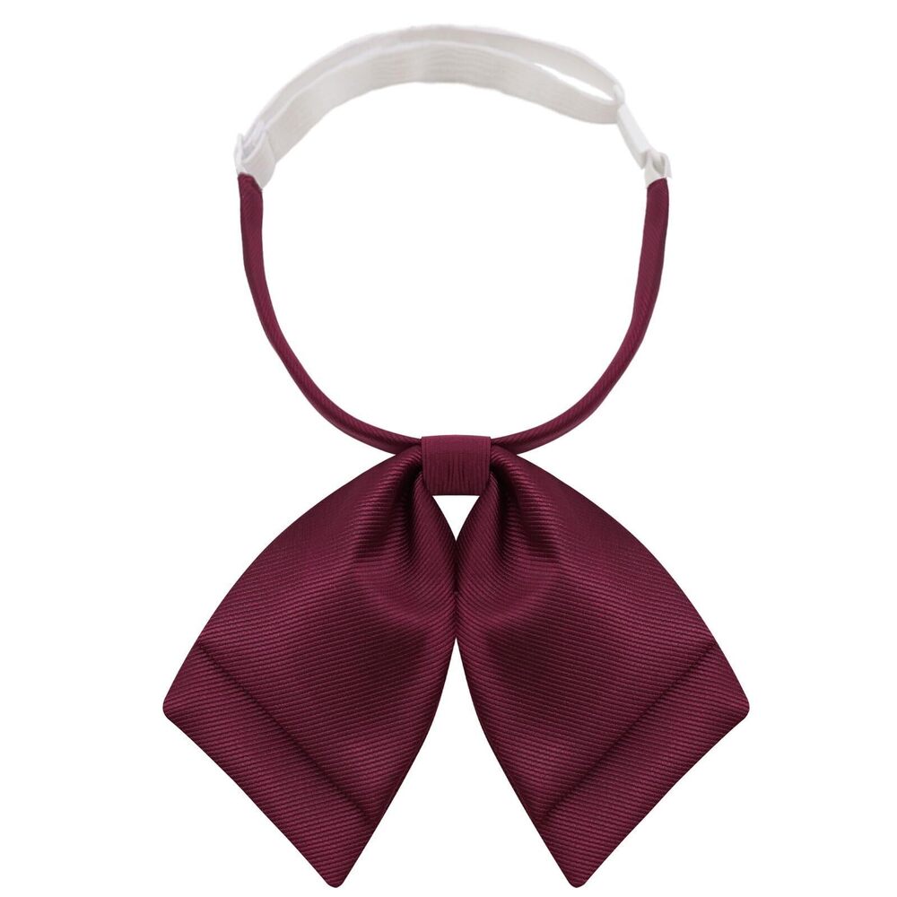 6921 Bow Tie Girl, Bow Tie Adjustable Pre-Tied Bowtie Solid Color Bowties